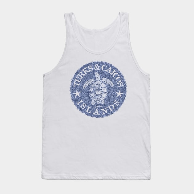 Turks & Caicos Islands Sea Turtle (Distressed) Tank Top by jcombs